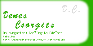 denes csorgits business card